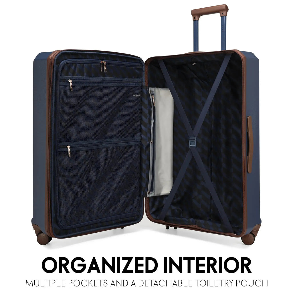 Luxe Journey 3 Piece Expandable Retro Luggage Set